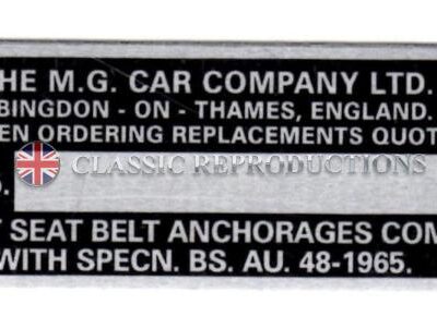 Chassis plate - MG 1967-72