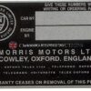 Chassis plate - Morris 1952-58