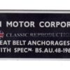 BMC Seat Belt Anchorage plate