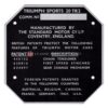 Chassis plate - Triumph TR2