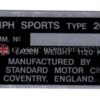 Chassis plate - Triumph TR3A