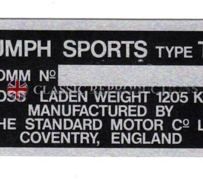 Chassis plate - Triumph TR4