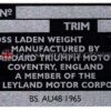 Chassis plate - Triumph general