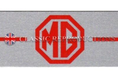 Rocker Cover plate, MG, Red/Silver
