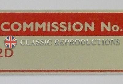 MG Commission plate No: G52D/P