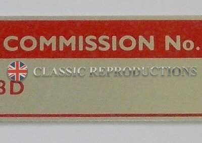 MG Commission plate No: G23D/P