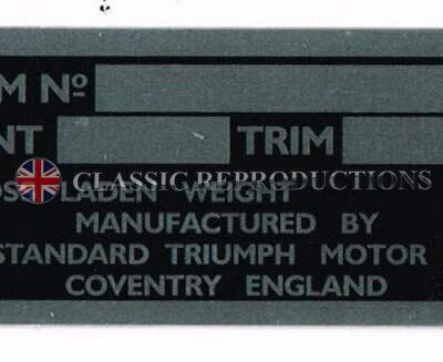 Chassis plate - Triumph TR4A, Spitfire Mk2, Mk3, some GT6 Mk1