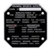 Chassis plate - Triumph TR3