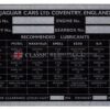 Chassis plate - Jaguar XK140, XK150 & early XKE 1956-61