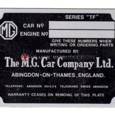 Chassis plate - MG TF