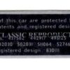 Patent plate - MG TF