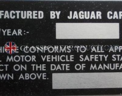 Manufacturer's plate - Jaguar