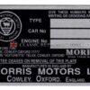 Chassis plate - Morris 1948-52