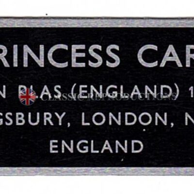 Body plate - Vanden Plas Princess