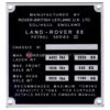 Chassis plate - Land Rover Series 3, 88" Petrol