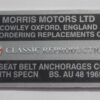 Chassis plate - Morris 1965-69