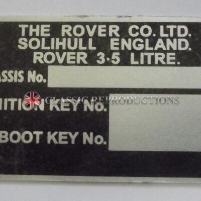 Chassis plate - Rover P5, 3.5 litre