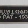 Austin Ruby Maximum Load Plate