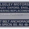Chassis plate - Wolseley 1967-69