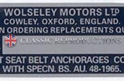 Chassis plate - Wolseley 1967-69