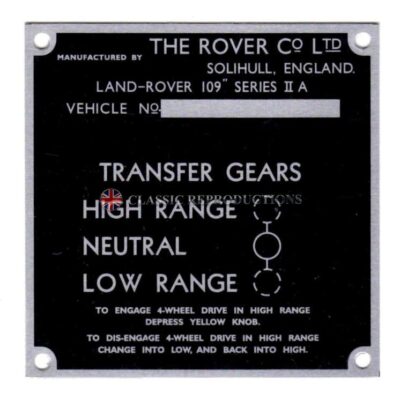 Chassis plate - Land Rover Series 2A 109"