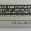 Chassis plate - MG 1100 & Midget Mk1 & Mk2