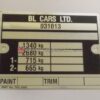 Chassis plate - Triumph late TR7, early TR8 from 1979