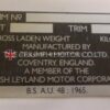 Chassis plate - Triumph Dolomite, Stag, Spitfire 1500