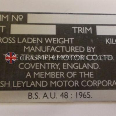 Chassis plate - Triumph Dolomite, Stag, Spitfire 1500