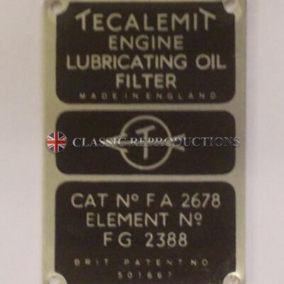 Tecalemit Filter Housing plate