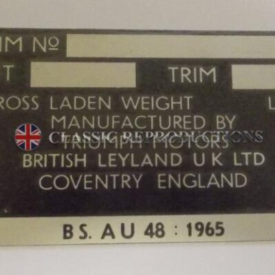 Chassis plate - Triumph Stag, Dolomite, GT6 Mk3