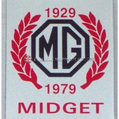 MG Midget Golden Jubilee Dash Plaque 1929-79