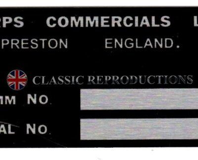 Chassis plate - Bond Equipe - Sharps Commercials