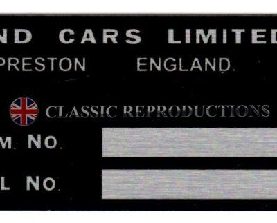 Chassis plate - Bond Equipe - Bond Cars