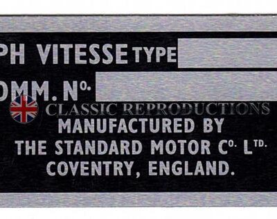 Chassis plate - Triumph Vitesse 6