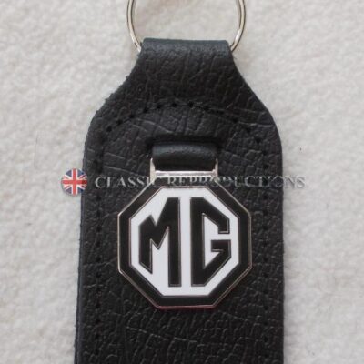 Key Fob – MG Octagon (Black/White)