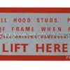 Hood Label - PN AHA 8332