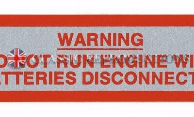 Battery Warning label
