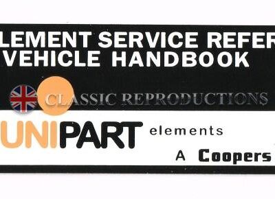 BL Unipart Air Cleaner label