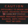 Smiths Heater caution label