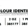 Rover paint colour label - Silver Birch
