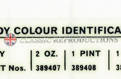 Rover paint colour label - Lunar Grey