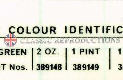 Rover paint colour label - Cameron Green