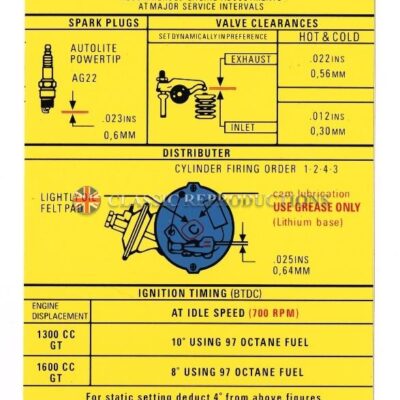 Technical Information label - Ford (PN 2737E 6B315 A)