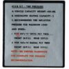 Tire Pressure label - MGB GT 1965-75