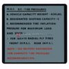 Tire Pressure label - MGC GT 1965-75