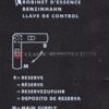 Fuel Tank Reserve Instruction label
