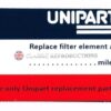 Unipart Air Filter Replacement label