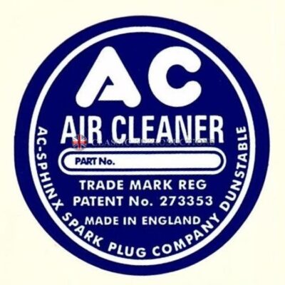 AC Air Cleaner label (blue/white - round)