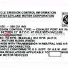 Emission Control label - Jaguar 71